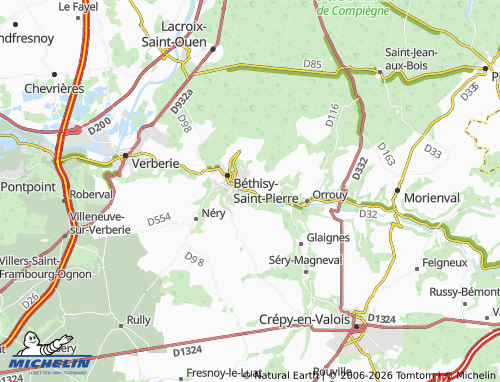 Mapa MICHELIN Béthisy-Saint-Martin - ViaMichelin