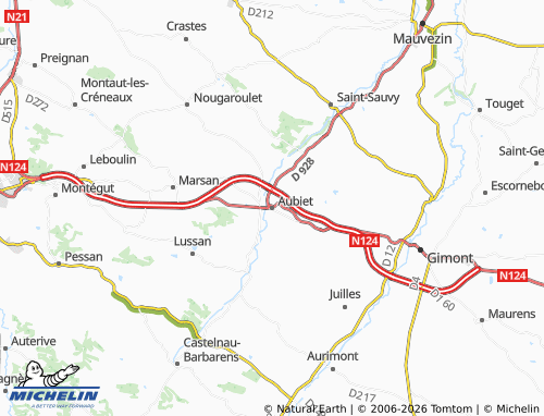 Mappa MICHELIN Aubiet - ViaMichelin