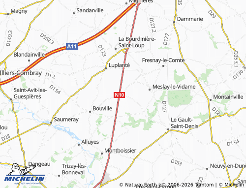 MICHELIN Vitray-en-Beauce map - ViaMichelin