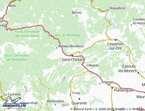 Mappa MICHELIN Saint-Chinian - ViaMichelin
