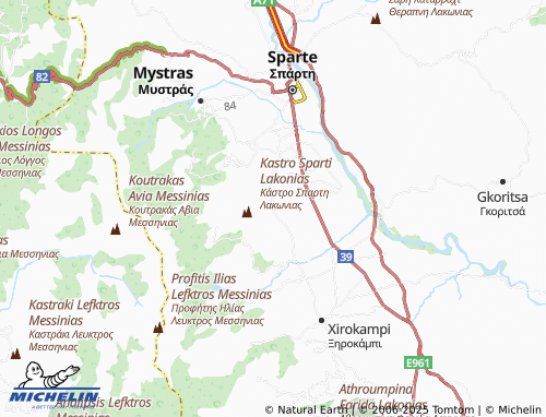 Carte MICHELIN Kalyvia Sochas - ViaMichelin