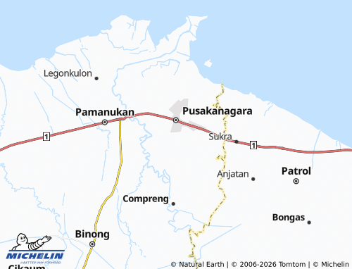 MICHELIN-Landkarte Pusakajaya - ViaMichelin