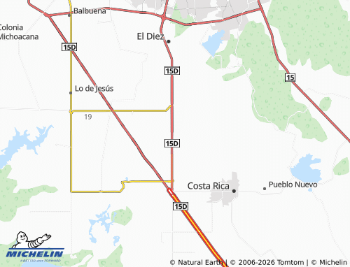 Carte MICHELIN Ejido Canán - ViaMichelin