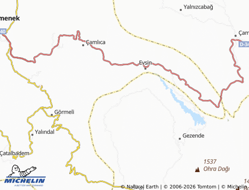 MICHELIN Ilısu map - ViaMichelin