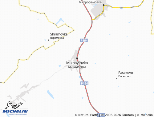 Mappa MICHELIN Mikhaylovka - ViaMichelin