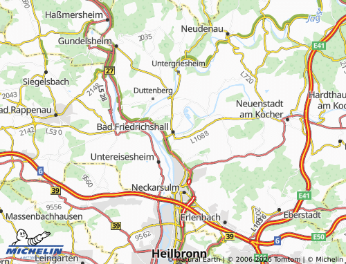 Mapa MICHELIN Bad Friedrichshall - ViaMichelin