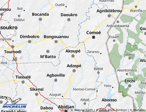 Mapa MICHELIN Akoupé - ViaMichelin