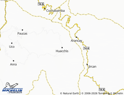 Carte MICHELIN Huacchis - ViaMichelin