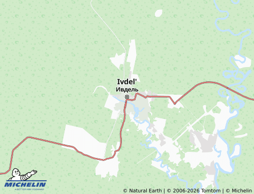 MICHELIN-Landkarte Ivdel' - ViaMichelin
