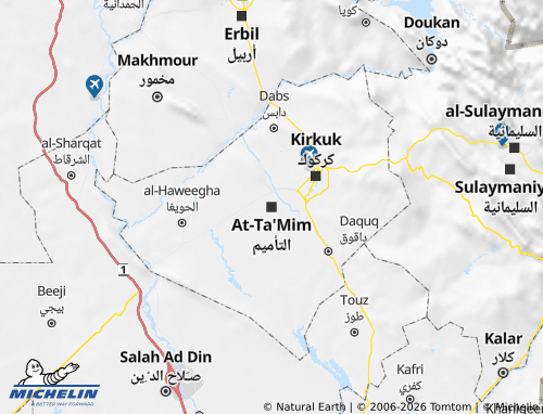 MICHELIN-Landkarte Kirkuk - ViaMichelin