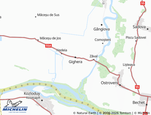 Kaart MICHELIN Gighera - ViaMichelin