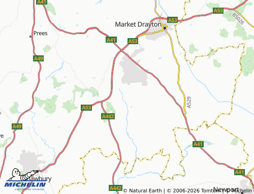 Carte MICHELIN Stoke-on-Tern - ViaMichelin