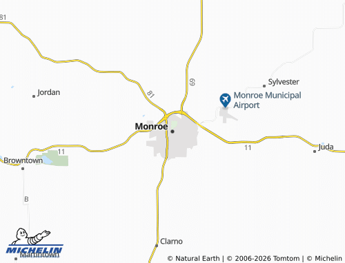 Mappa MICHELIN Monroe - ViaMichelin