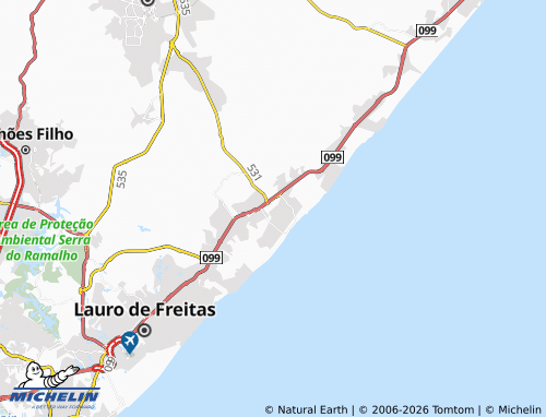 MICHELIN Parque das Dunas map - ViaMichelin
