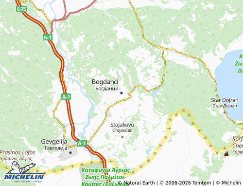 MICHELIN Bogdanci map - ViaMichelin