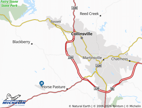 Mappa MICHELIN Fieldale - ViaMichelin