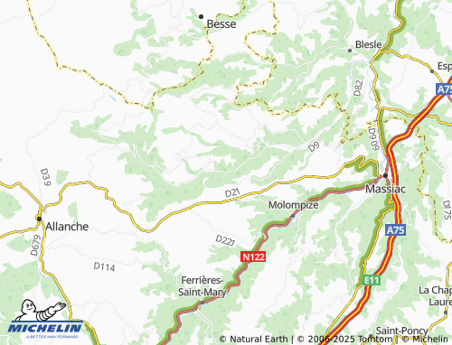 Carte MICHELIN Alagnon - ViaMichelin