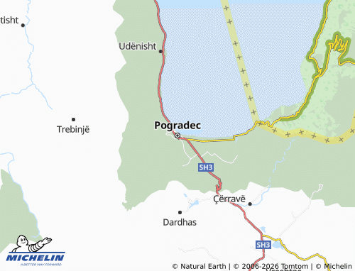 MICHELIN-Landkarte Pogradec - ViaMichelin