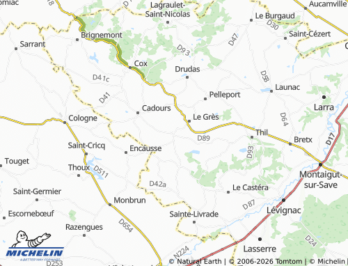 Mappa MICHELIN Caubiac - ViaMichelin