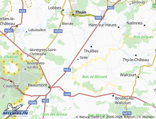MICHELIN Strée map - ViaMichelin