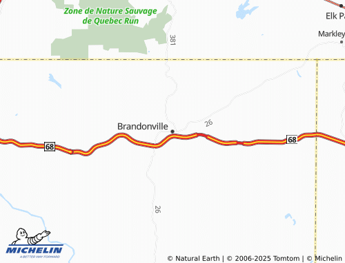 MICHELIN Brandonville map - ViaMichelin