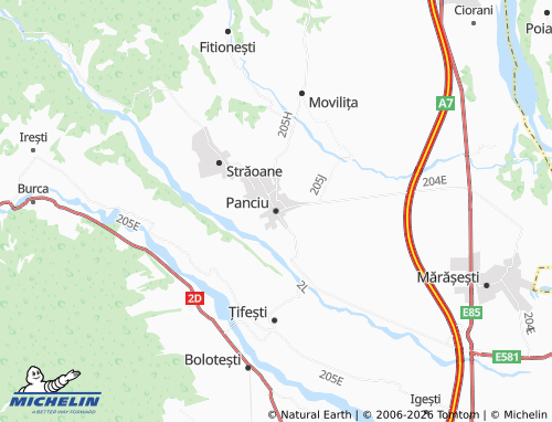 Mappa MICHELIN Panciu - ViaMichelin