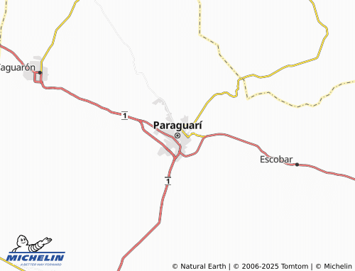 MICHELIN Paraguarí map - ViaMichelin