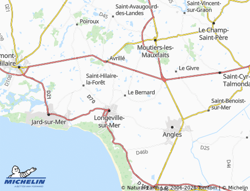 MICHELIN Le Bernard map - ViaMichelin