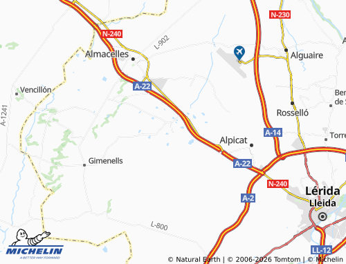 Mapa MICHELIN Raimat - ViaMichelin