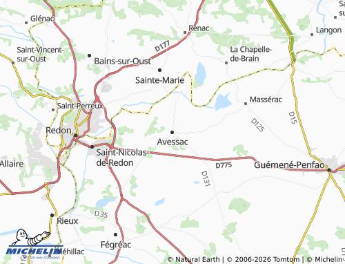 Carte MICHELIN Avessac - ViaMichelin