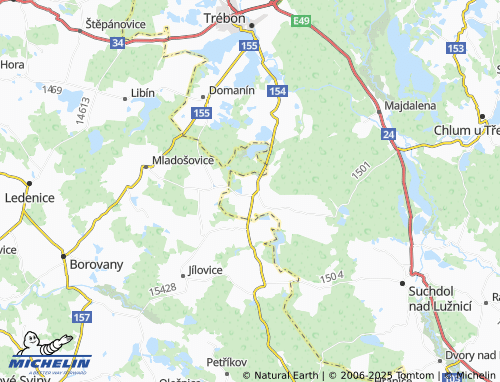MICHELIN Hrachoviště map - ViaMichelin