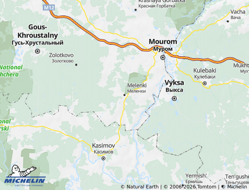 MICHELIN Melenkovskiy rayon map - ViaMichelin