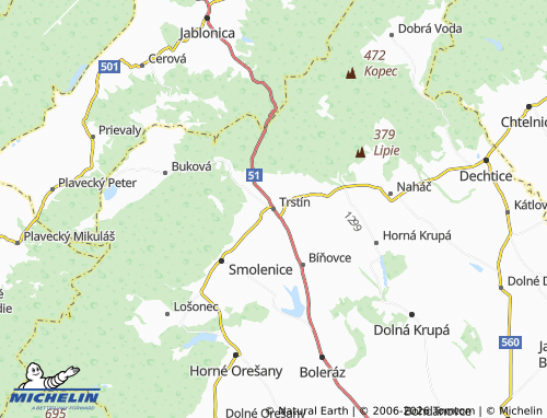 MICHELIN-Landkarte Trstín - ViaMichelin