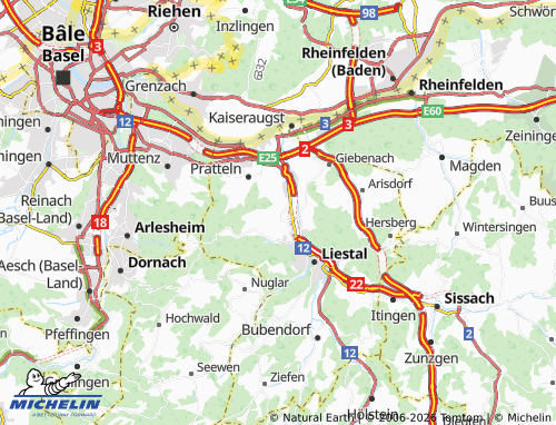 MICHELIN-Landkarte Frenkendorf - ViaMichelin