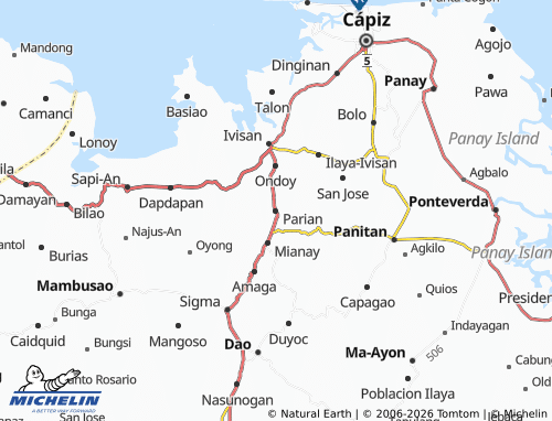 MICHELIN Parian map - ViaMichelin