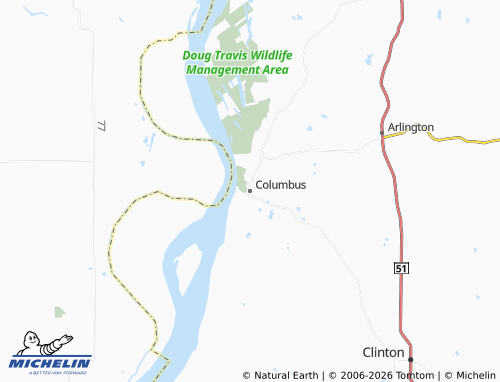 Mapa MICHELIN Columbus - ViaMichelin