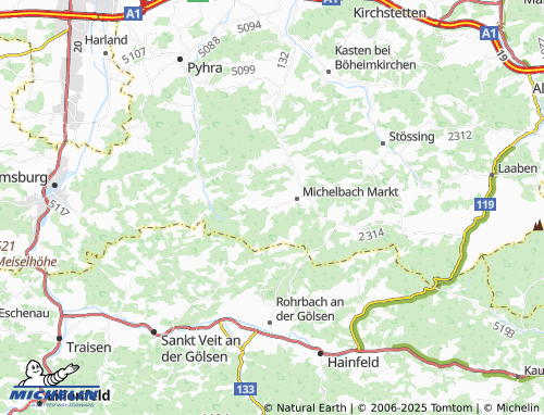 Carte MICHELIN Michelbach Dorf - ViaMichelin