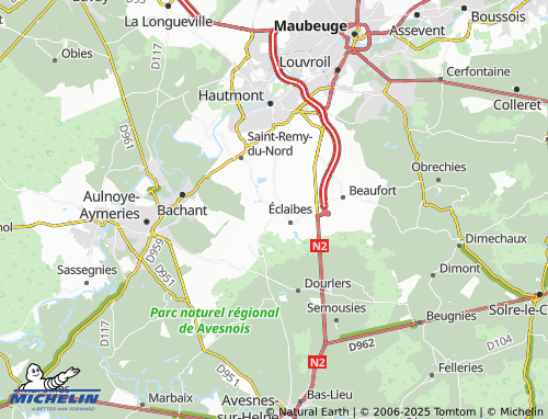 MICHELIN Limont-Fontaine map - ViaMichelin