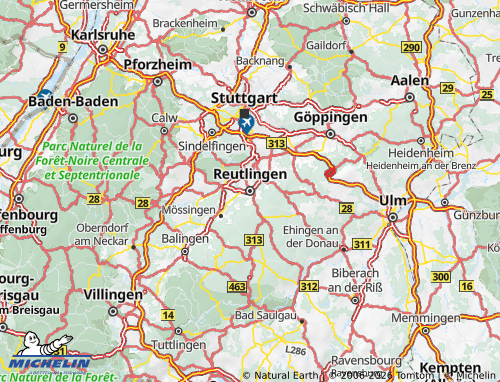 MICHELIN Reutlingen map - ViaMichelin