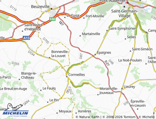 MICHELIN La Chapelle-Bayvel map - ViaMichelin