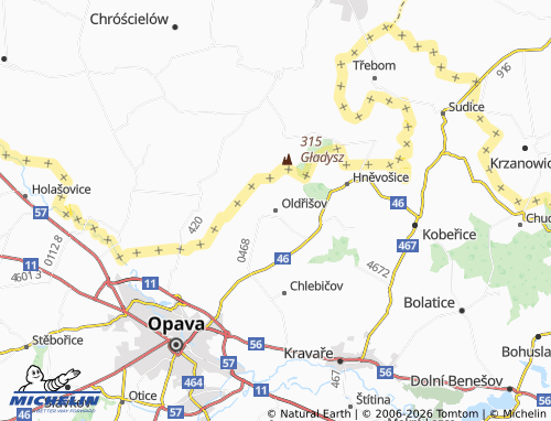 Mappa MICHELIN Oldřišov - ViaMichelin