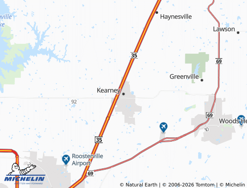 Mapa MICHELIN Kearney - ViaMichelin