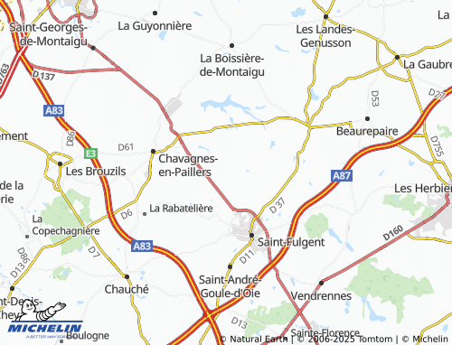 Carte MICHELIN L'Hopitaud - ViaMichelin