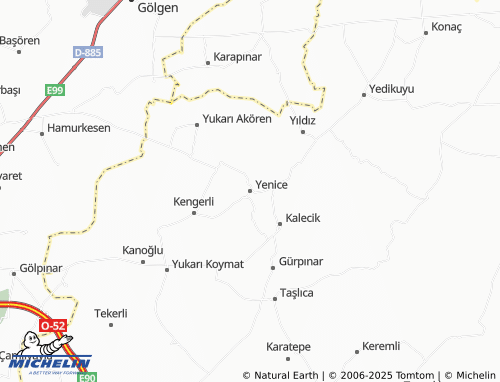 MICHELIN-Landkarte Yenice - ViaMichelin