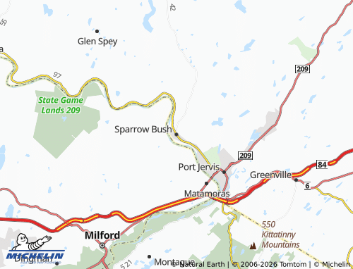 Mapa MICHELIN Sparrow Bush - ViaMichelin
