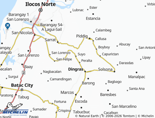 MICHELIN Bungcag map - ViaMichelin