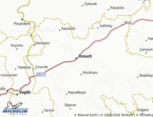 MICHELIN Ömerli map - ViaMichelin