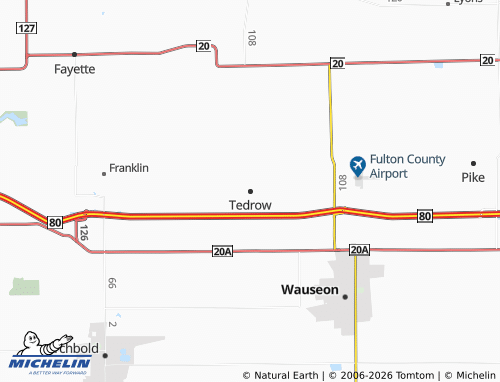 Mapa MICHELIN Tedrow - ViaMichelin