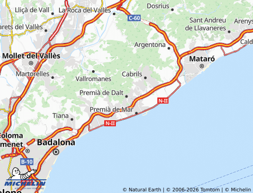 Carte MICHELIN Premià de Dalt - ViaMichelin