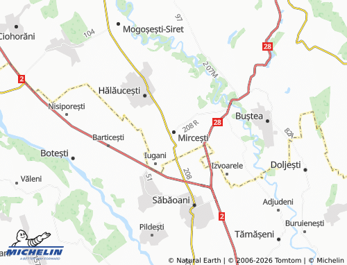 MICHELIN Mircești map - ViaMichelin